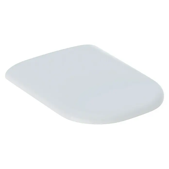 Geberit Smyle WC-Sitz - Duroplast, Weiß, Mit Absenkautomatik - Weicher, rechteckiger, weißer Radiergummi mit abgerundeten Kanten für präzises und sauberes Löschen.
