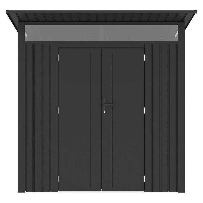 Gardol Gerätehaus Style (Außenmaß inkl. Dachüberstand (B x T): 225 x 190 cm, Metall, Schwarz) | BAUHAUS