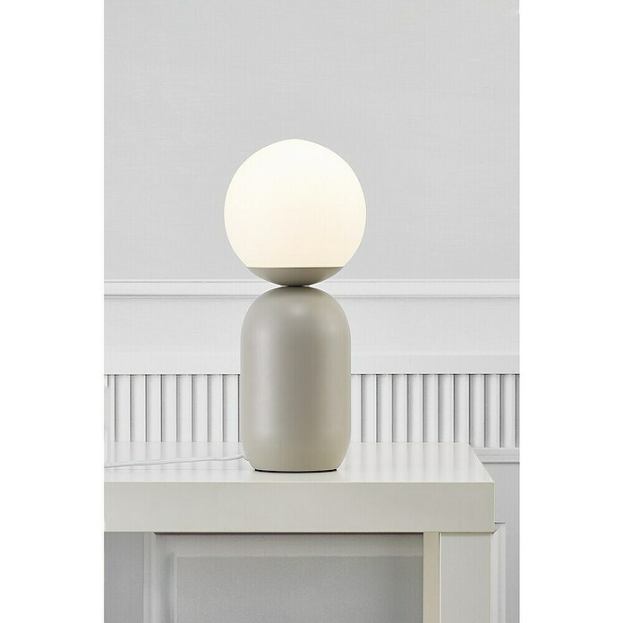 Nordlux Notti Tafellamp (Ø x h: 15 x 34,5 cm, Grijs, E14, 25 W) | BAUHAUS