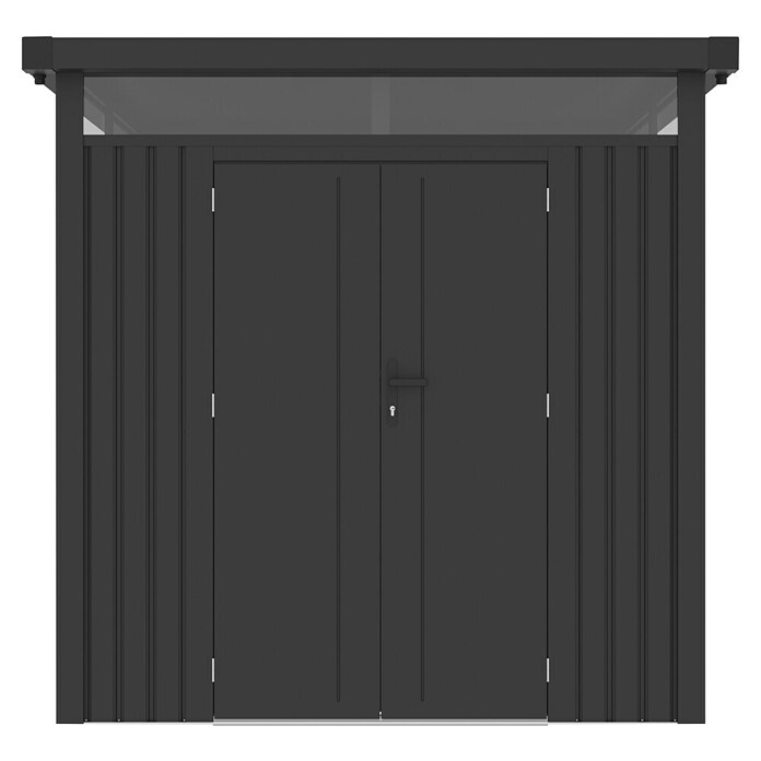 Gardol Gerätehaus Cubus (Außenmaß inkl. Dachüberstand (B x T): 230 x 230 cm, Metall, Schwarz) | BAUHAUS