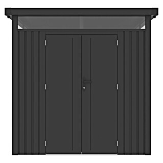 Gardol Gerätehaus Cubus (Außenmaß inkl. Dachüberstand (B x T): 230 x 230 cm, Metall, Schwarz)