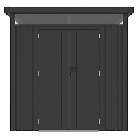 Gardol Gerätehaus Cubus (Außenmaß inkl. Dachüberstand (B x T): 230 x 230 cm, Metall, Schwarz)