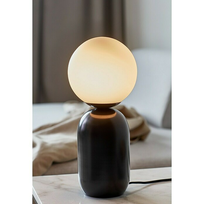 Nordlux Notti Tafellamp (Ø x h: 15 x 34,5 cm, Zwart, E14, 25 W) | BAUHAUS