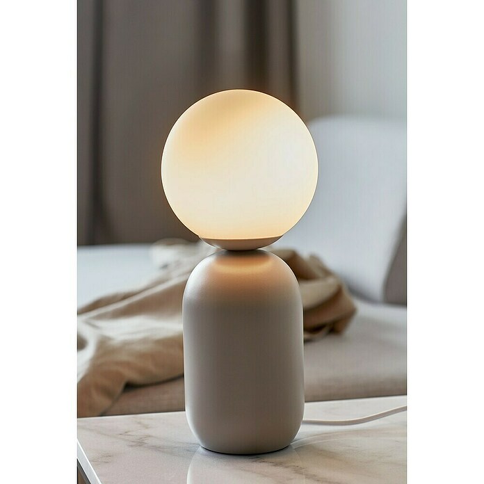 Nordlux Notti Tafellamp (Ø x h: 15 x 34,5 cm, Grijs, E14, 25 W) | BAUHAUS