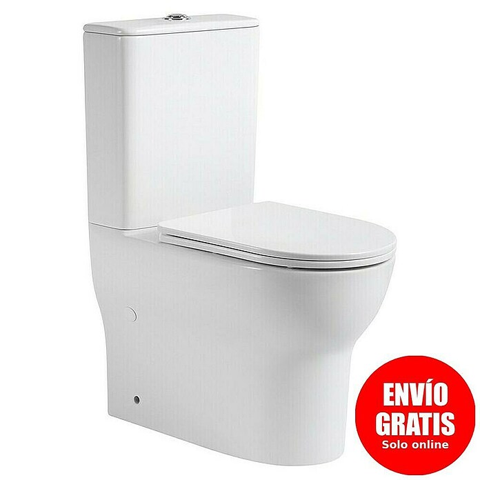 Pack de WC Adan 2004 (Sin borde de descarga, Sin esmalte especial, Salida WC: Vertical, Blanco) | BAUHAUS