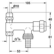Grohe Geräteventil (⅜″, Verchromt)
