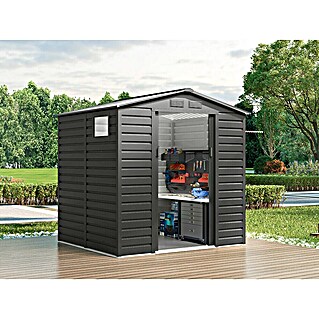 Gardol Gerätehaus Easy One (Außenmaß inkl. Dachüberstand (B x T): 213 x 195 cm, Metall, Anthrazit)