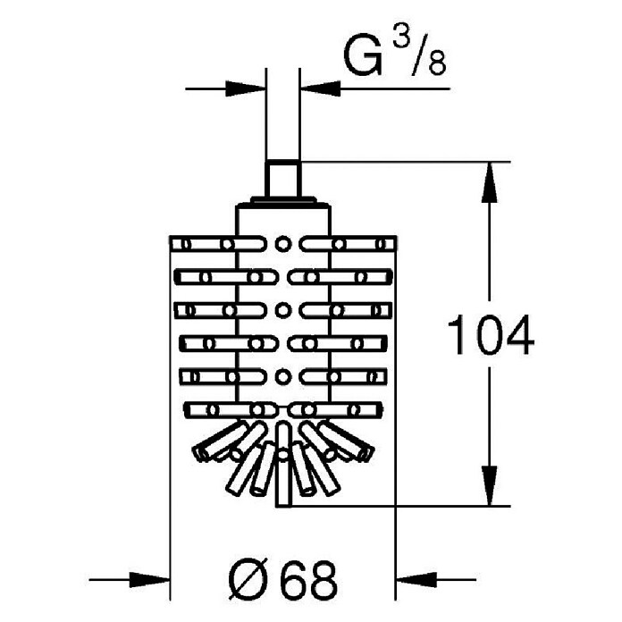 Grohe Selection Cube Ersatzbürstenkopf (Passend für: Grohe Serie Selection Cube, Weiß) | BAUHAUS
