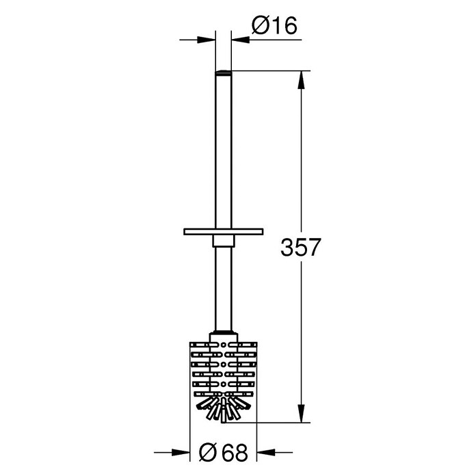 Grohe Selection Cube Ersatzbürste (Kunststoff, Chrom) | BAUHAUS