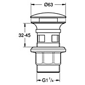 Grohe Ablaufgarnitur (1¼″, Chrom, Mit Druckknopf)
