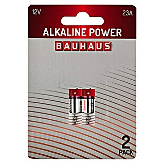 BAUHAUS Alkaline-Batterie POWER Spezialbatterie A23 (23A, Alkali-Mangan, Anzahl: 2 Stk.)