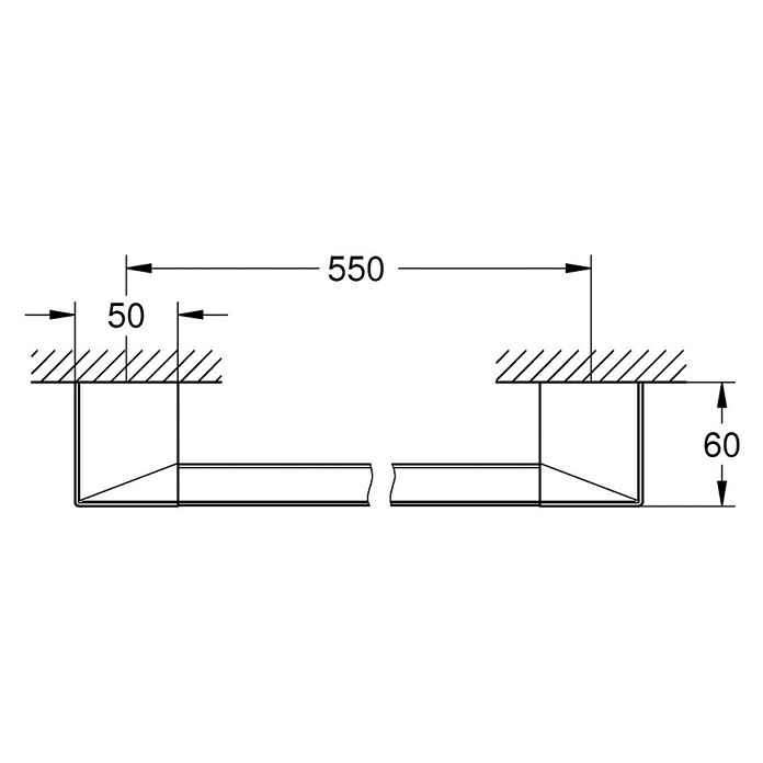 Grohe Selection Cube Wannengriff (Breite: 60 cm, Chrom) | BAUHAUS