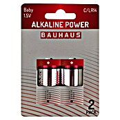 BAUHAUS Alkaline-Batterie POWER Batterie Baby C LR14 (Baby C, Alkali-Mangan, Anzahl: 2 Stk.) | BAUHAUS