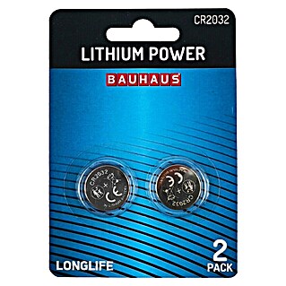 BAUHAUS Lithium Batterie CR2032 Knopfzelle (2 Stk.)