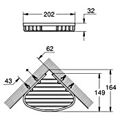 Grohe Bau Cosmopolitan Eckduschkorb (14,9 x 20,2 x 3,2 cm, Chrom, Verchromt) | BAUHAUS