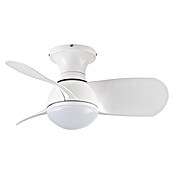 Cristal Record Ventilador de techo Sukhoi (Blanco, 64 cm, 25 W, Blanco cálido) | BAUHAUS