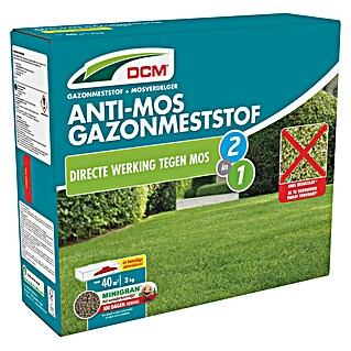 DCM Gazonmest met mosbestrijder (3 kg, Max toepassingsvlak: 40 m²)