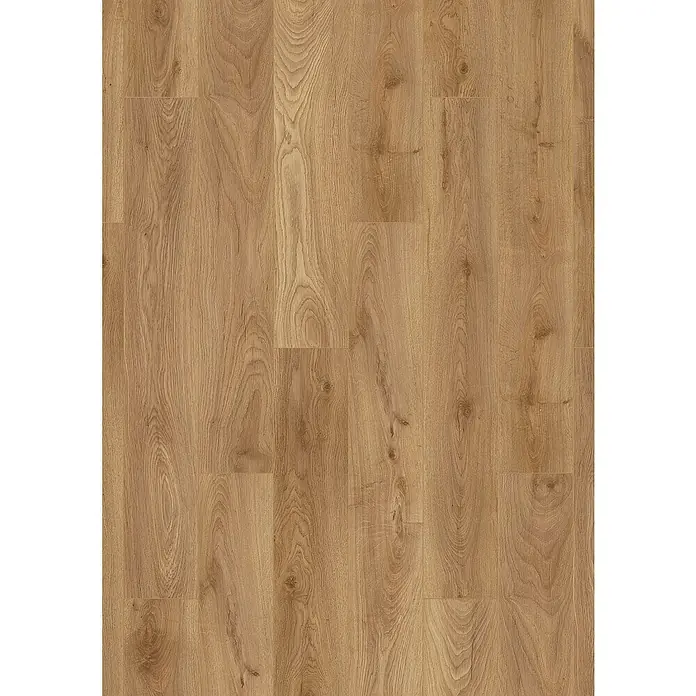Krono Original Laminat Organic Clever Silent - Heathland Oak, Landhausdiele, 1.288 x 195 x 7 mm - Helles braunes Holzplanken-Bodenbelag mit natürlicher Maserung.