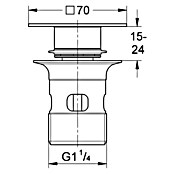 Grohe Ablaufventil (1¼″, Chrom, Mit Druckknopf)