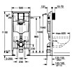 Grohe Rapid SL WC-Vorwandelement (16,5 x 50 x 113 cm, Mit senkrechten Drucktraversen, Pulverbeschichtet)