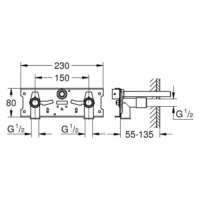 Grohe Thermostat-Umbausatz Eurosmart CE (Passend für: Grohe Eurosmart Cosmopolitan E Thermostat 230 V) | BAUHAUS