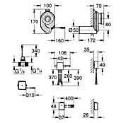 Grohe Temperatursensor (Mit Bluetoothmodul, Passend für: Grohe Rapid SL Urinal-Vorwandelement)
