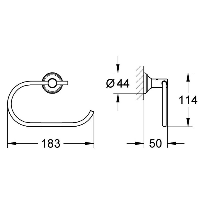 Grohe Essentials Authentic Toilettenpapierhalter (Chrom, Glänzend)