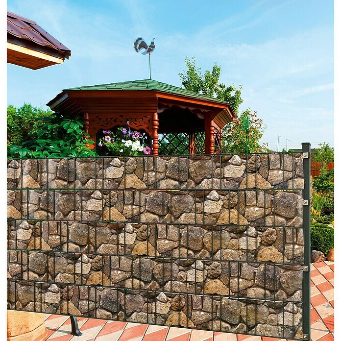 Floraworld Sichtschutzstreifen (L x H: 20,5 m x 19 cm, Bruchsteinoptik) | BAUHAUS