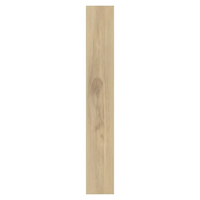 Krono Original Laminat Organic Clever Silent - Organic Oak, Landhausdiele, 1.288 x 195 x 7 mm - Helle Naturholzdiele mit ausgeprägter Maserung und zentralem Ast.