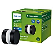 Philips Aplique exterior LED Lavanda (6 W, Negro, Negro, IP44, Horizontal) | BAUHAUS