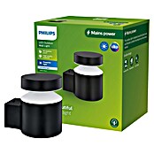 Philips Aplique exterior LED Lavanda (6 W, Negro, IP44, Vertical) | BAUHAUS