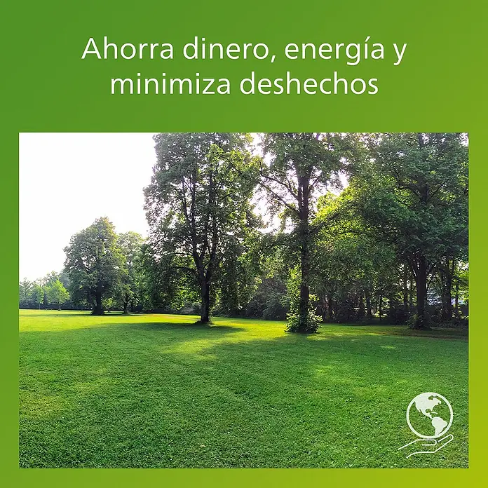 Philips Baliza exterior LED Lavanda - Altura: 50 cm, 6 W, Blanco frío, IP44 - Cuidado del césped ecológico: Ahorre dinero, energía y minimice los residuos con nuestra solución sostenible para un césped verde.