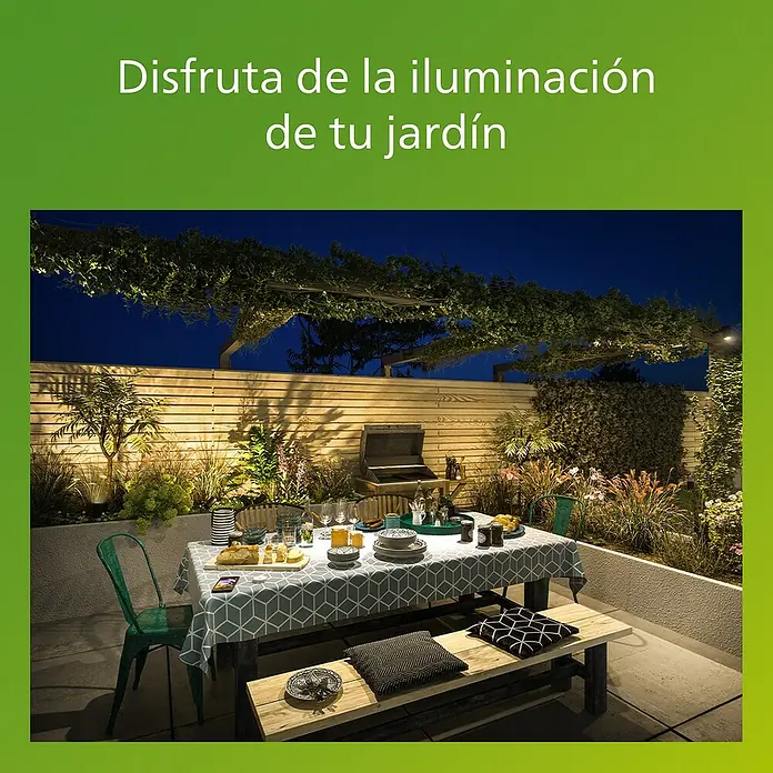 Philips Baliza exterior LED Lavanda - Altura: 50 cm, 6 W, Blanco frío, IP44 - Disfruta de la iluminación de tu jardín. Nuestra iluminación elegante transforma tu jardín en un lugar acogedor.