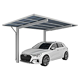 Ximax Carport Wing Typ 80 (Außenmaß inkl. Dachüberstand (B x T): 2,76 x 5,31 m, Einzelcarport, Silber)
