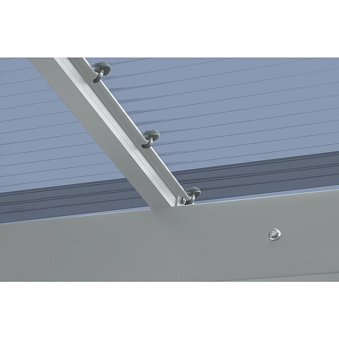 Ximax Carport Wing Typ 80 (Außenmaß inkl. Dachüberstand (B x T): 2,76 x 5,31 m, Einzelcarport, Silber) | BAUHAUS
