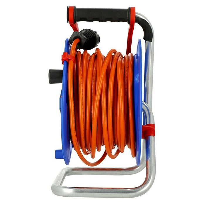Electraline Kabeltrommel 25m IP44 – Outdoor Geeignet Bis -35°C, 4 Steckdosen, Spezialkabel 3G1.5