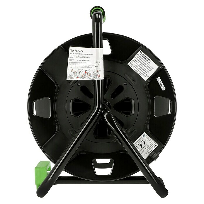 Leer-Kabeltrommel (4-fach, 3.500 W, Geeignet für: Kabel bis 40 m)