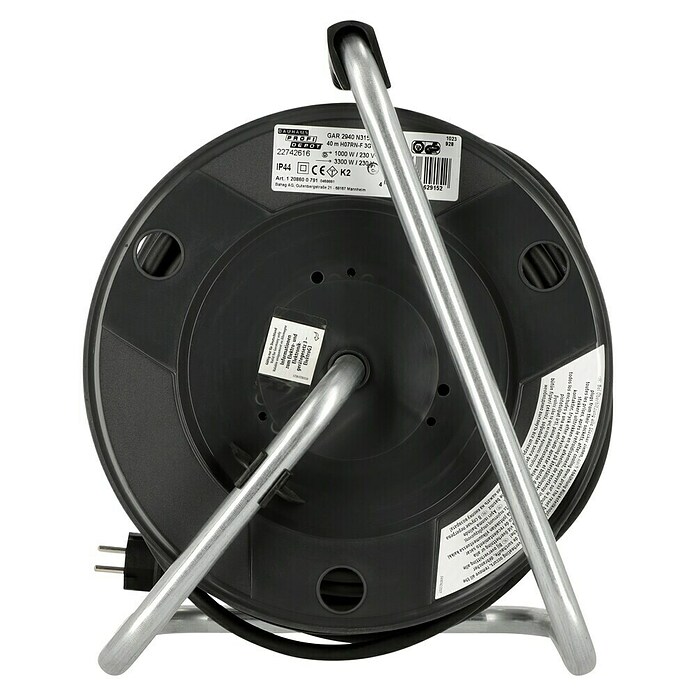 Profi Depot Produžni kabel na bubnju (3-struko, Duljina kabela: 40 m, 3.300 W)