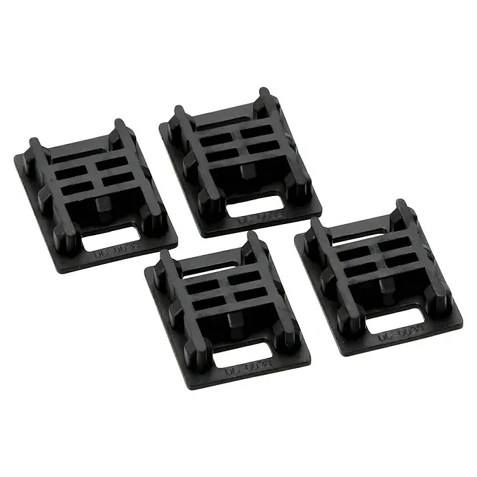 Hantech Balkonhalterung - Passend für: Halterung für Balkonkraftwerk für Balkon mit Haken - Schwarze quadratische Gitterelemente, die für Stabilität und Halt sorgen, ideal für diverse Montageanwendungen, robust und zuverlässig.