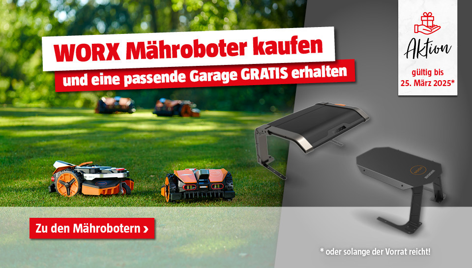 Worx Mähroboter inkl. Garage in Aktion