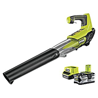 Ryobi ONE+ Akku-Laubbläser RBL18JB40F (18 V, 1 Akku, 4 Ah, Blasgeschwindigkeit: 160 km/h, Blasleistung: 7,9 m³/min)