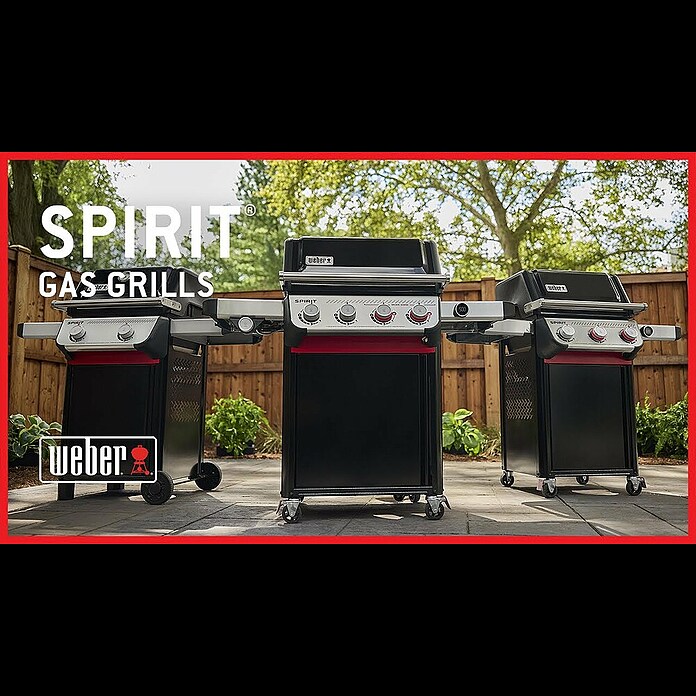 Weber Spirit Plinski žar E-325  (Površina za peko (Š x G): 52 x 45 cm, 9,1 kW, Število gorilnikov: 3 kos) | 8313 - Gasgrill Marke | ICGA - Grillgeräte | ICG - Grillgeräte / Grillzubehör | IC - Freizeit im Garten | I - Stadtgarten | BAUHAUS