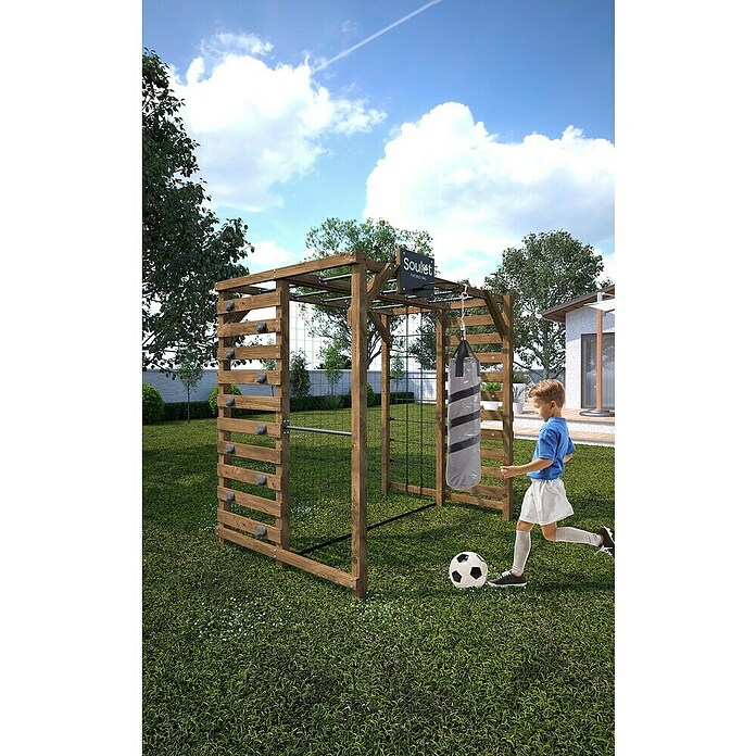 Soulet Kinderspielturm Olympic Odin (L x B x H: 216 x 153 x 209 cm, Braun) | BAUHAUS