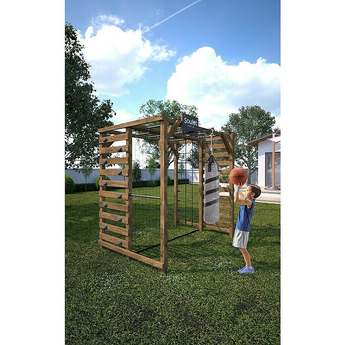 Soulet Kinderspielturm Olympic Odin (L x B x H: 216 x 153 x 209 cm, Braun) | BAUHAUS