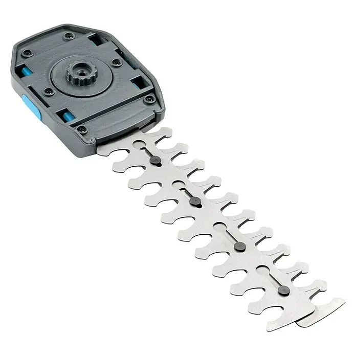 Gloria Ersatzmesser Strauch - Passend für: Gloria Power for All 18V Akku-Gras- & Strauchschere FineCut 18V compact - Detailaufnahme einer Heckenscherenkassette mit scharfen Klingen für präzise Gartenschnittarbeiten.