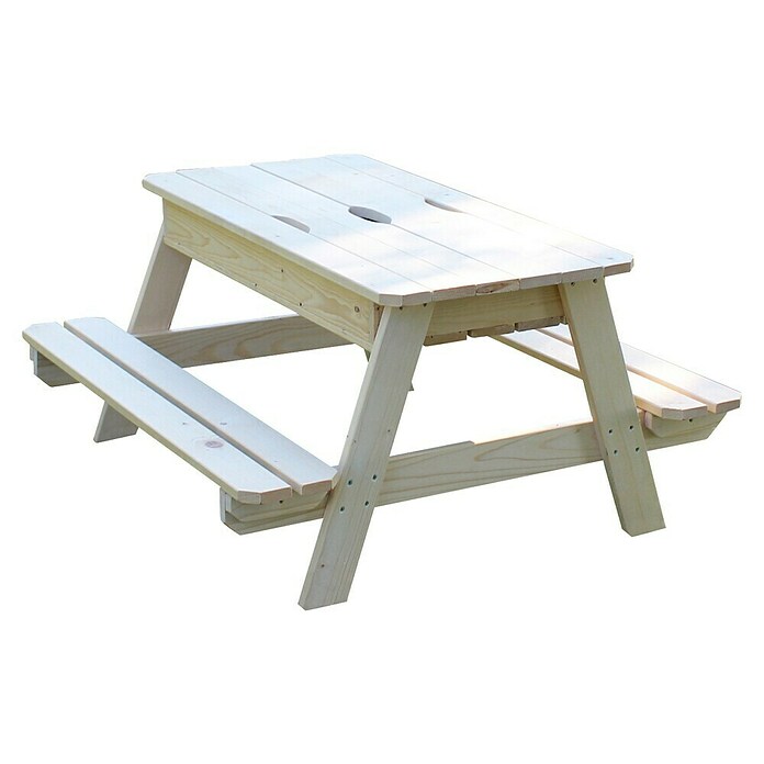 Soulet Kinder-Picknicktisch (mit integrierten Sandkasten, L x B x H: 915 x 900 x 500 mm, Holz) | BAUHAUS