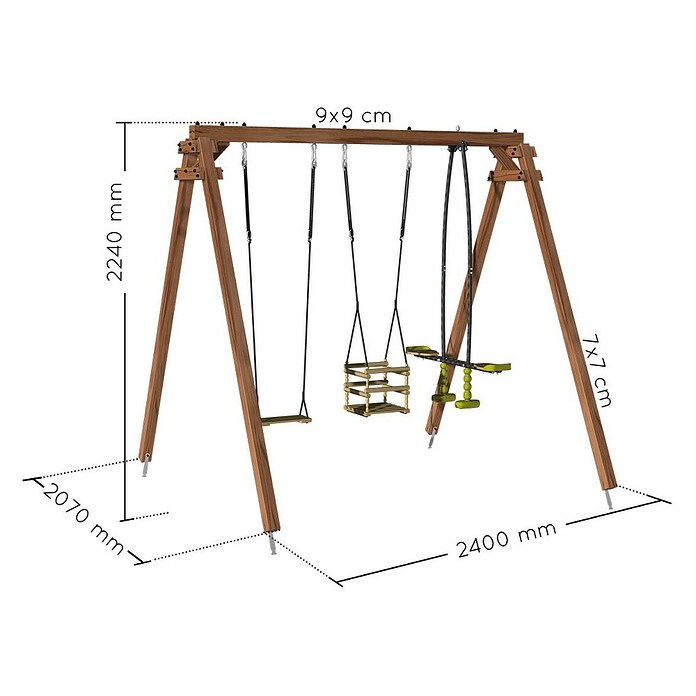 Soulet Schaukel Pierre (B x L: 207 x 240 cm, Holz) | BAUHAUS