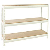 Simonrack Simonforte Estantería para cargas pesadas Chipboard (Al x An x Pr: 200 x 150 x 75 cm, Capacidad de carga por balda: 600 kg, Número de baldas: 3 ud., Inserción, Blanco/Madera) | BAUHAUS