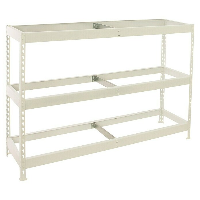 Simonrack Simonforte Estantería para cargas pesadas Metal (Al x An x Pr: 200 x 210 x 90 cm, Capacidad de carga por balda: 500 kg, Número de baldas: 3 ud., Inserción, Blanco, Bandejas no incluidas) | BAUHAUS