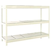 Simonrack Simonforte Estantería para cargas pesadas Metal (Al x An x Pr: 150 x 150 x 60 cm, Capacidad de carga por balda: 600 kg, Número de baldas: 3 ud., Inserción, Blanco/Galvanizado) | BAUHAUS
